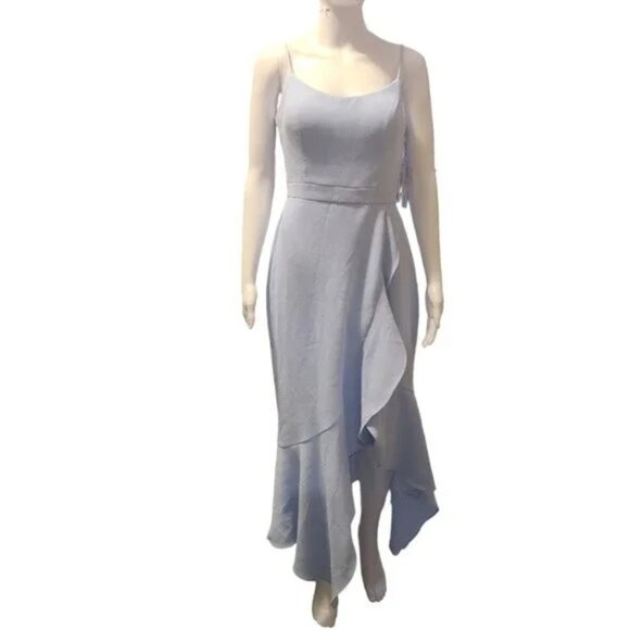 Light Blue Ruffle Hem Maxi Dress by Aqua from Bloomingdale's - Picture 3 of 6